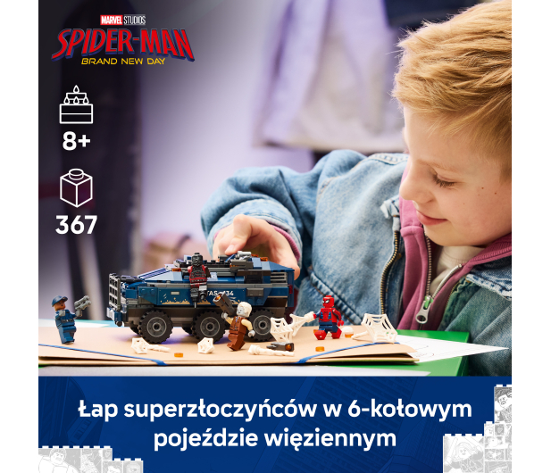LEGO SUPER HEROES 76349 Pościg Spider-Mana za więźniarką - 1529854 - zdjęcie 4